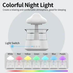 Rain Cloud Night Light humidifier with raining water drop sound and 7 color led light essential oil diffuser aromatherapy 2